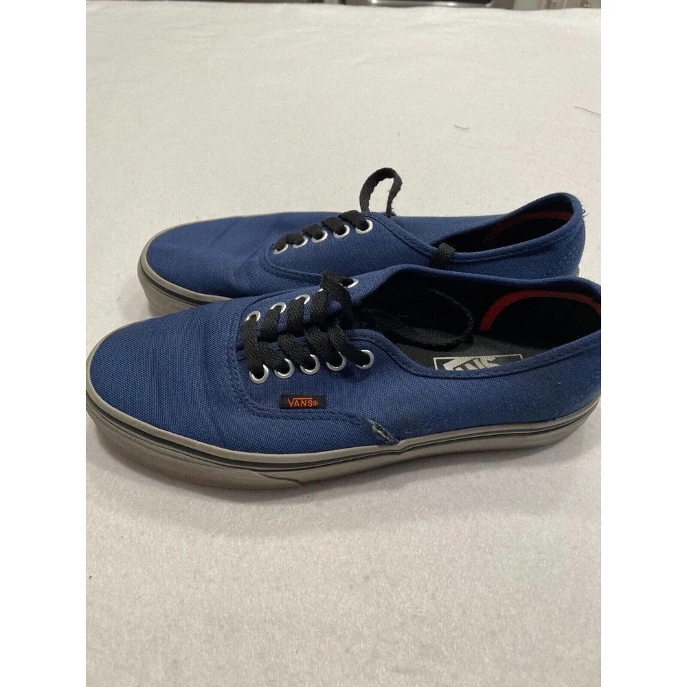 Vans Men's Size 7 Women's 8.5 Blue Low-Top Sneakers Lace Up Canvas‎ Skate Shoes
